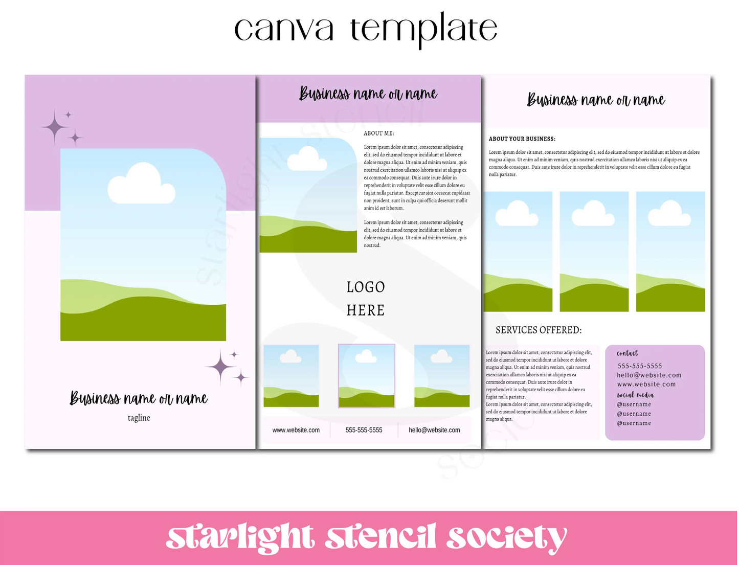 Media Kit Canva Templates