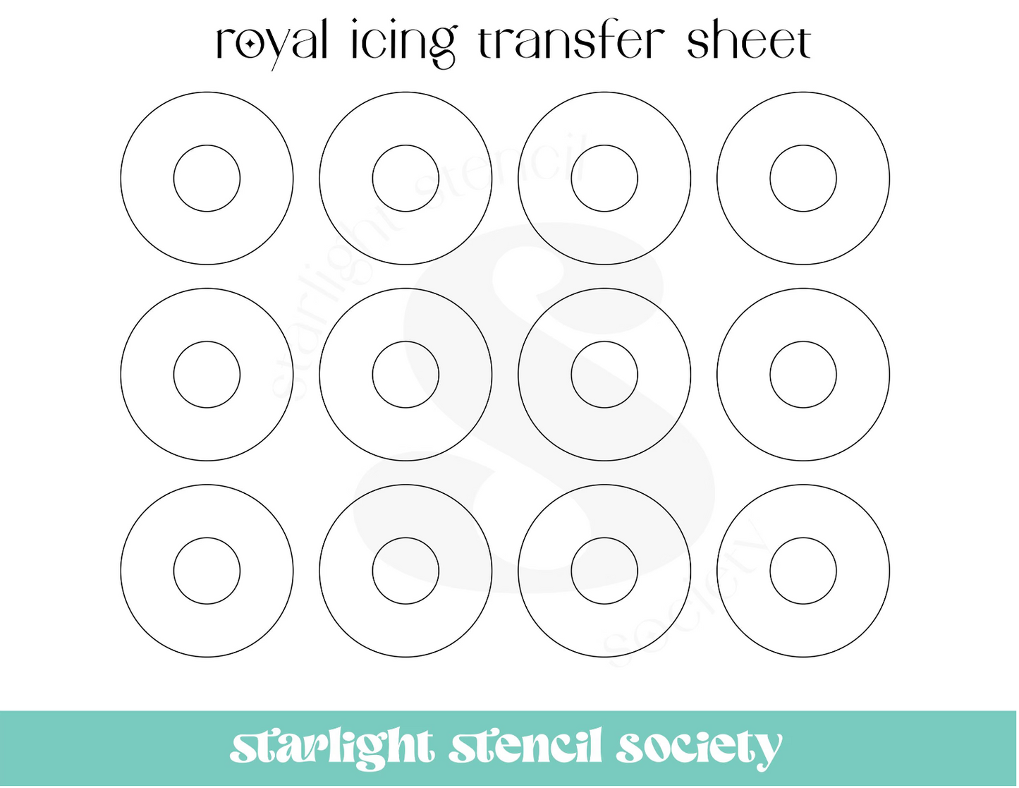 Donut Royal Icing Transfer Sheet
