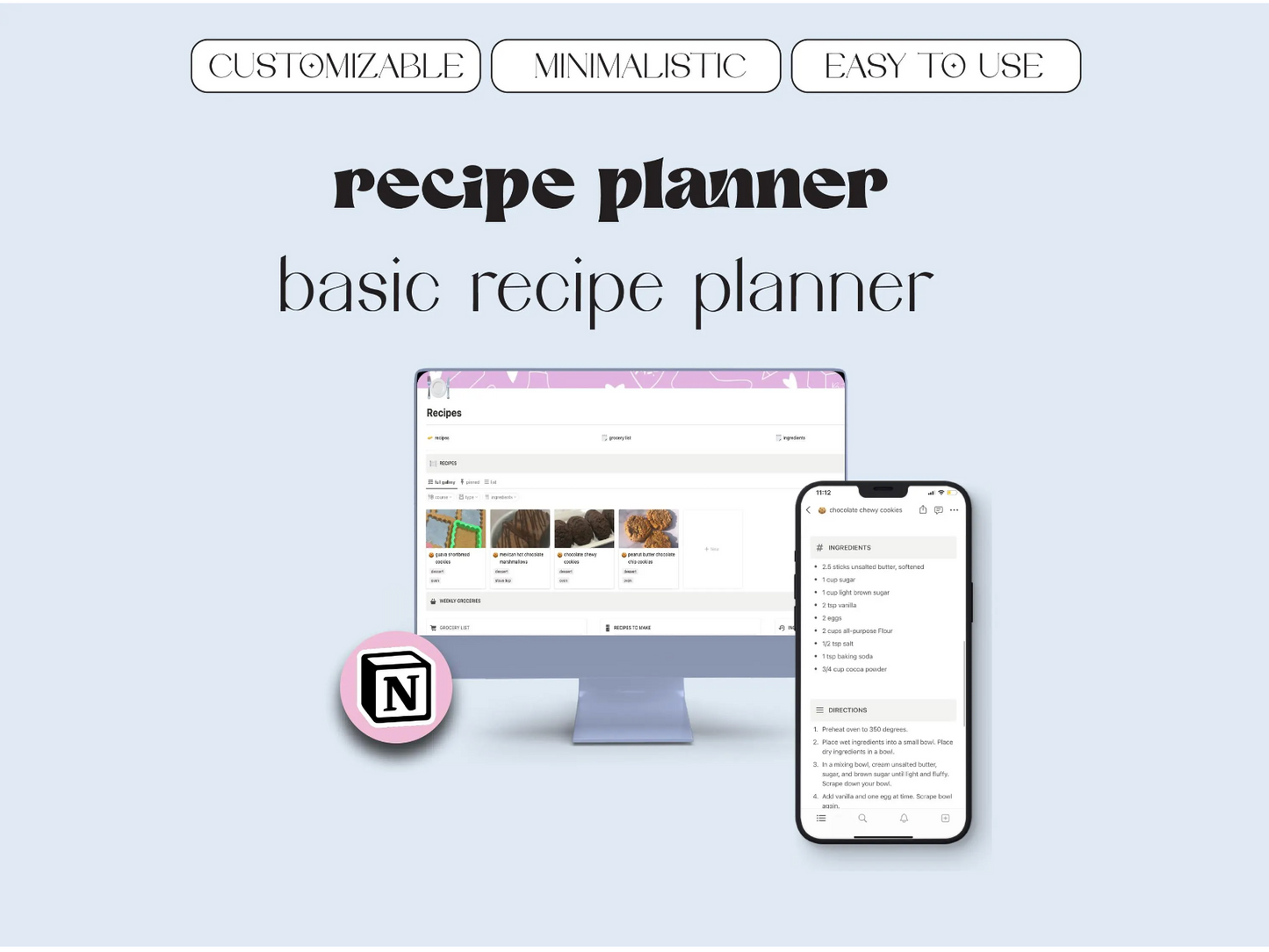 Recipe Notion Planner