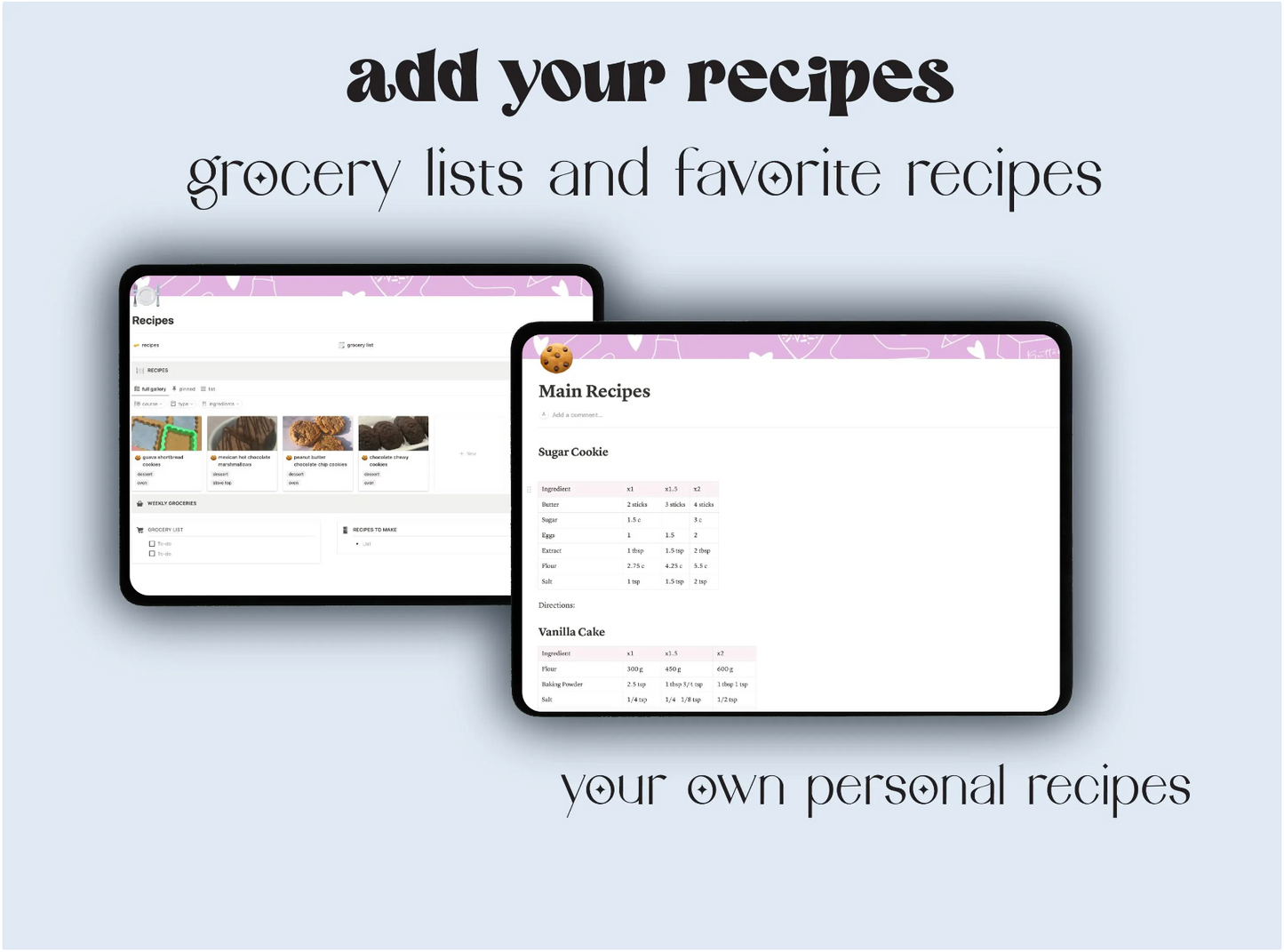 Recipe Notion Planner