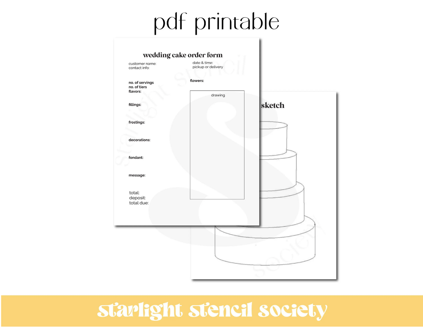 Wedding Sketch PDF Printable