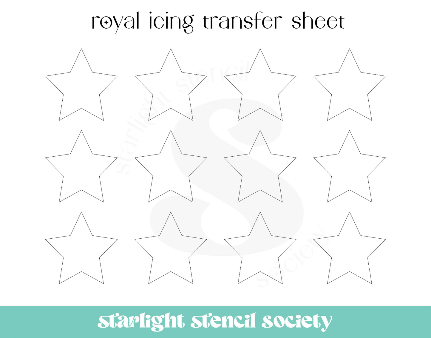 Star Royal Icing Transfer Sheet