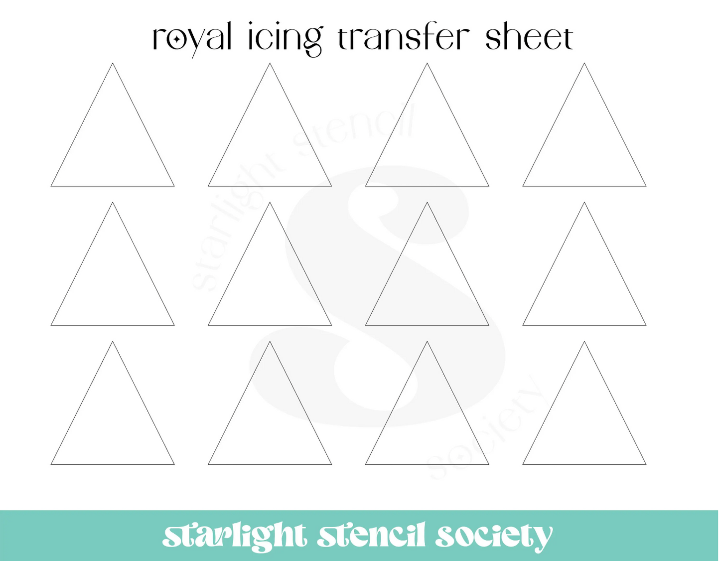 Triangle Royal Icing Transfer Sheet