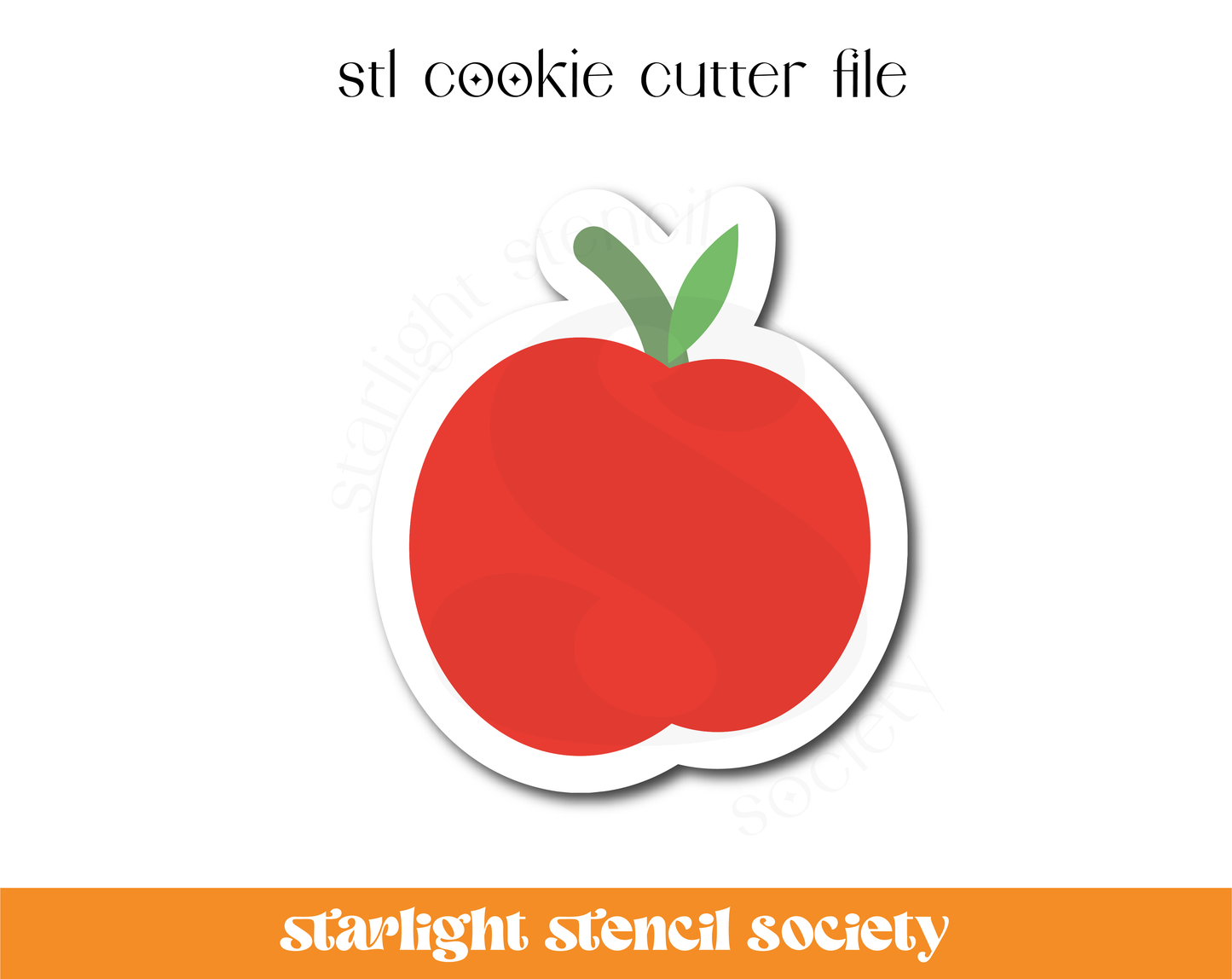Apple STL Cookie Cutter File