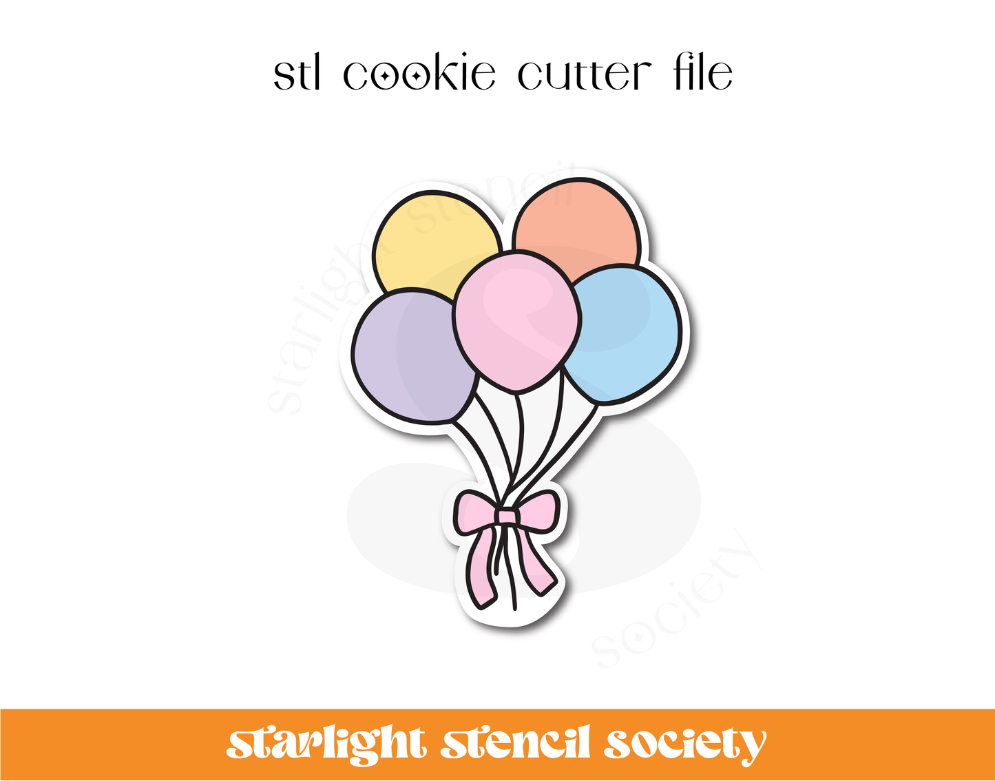 Balloon Bow STL Cookie Cutter File