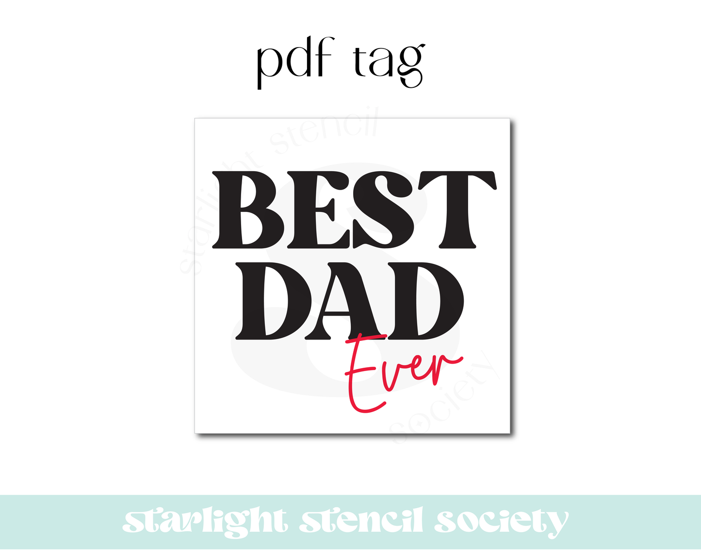 Best Dad Ever PDF Tag