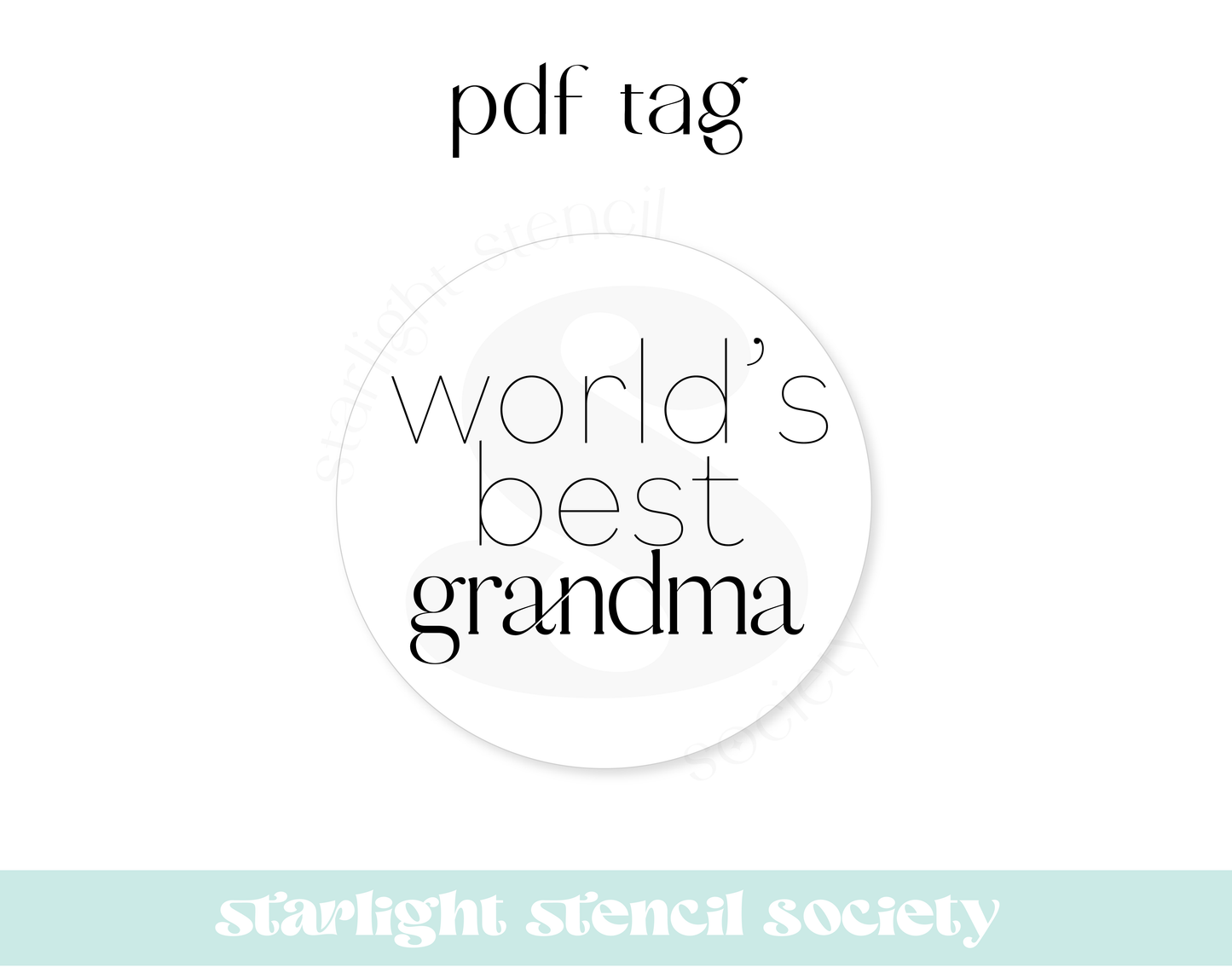 Worlds Best Grandma PDF Tag