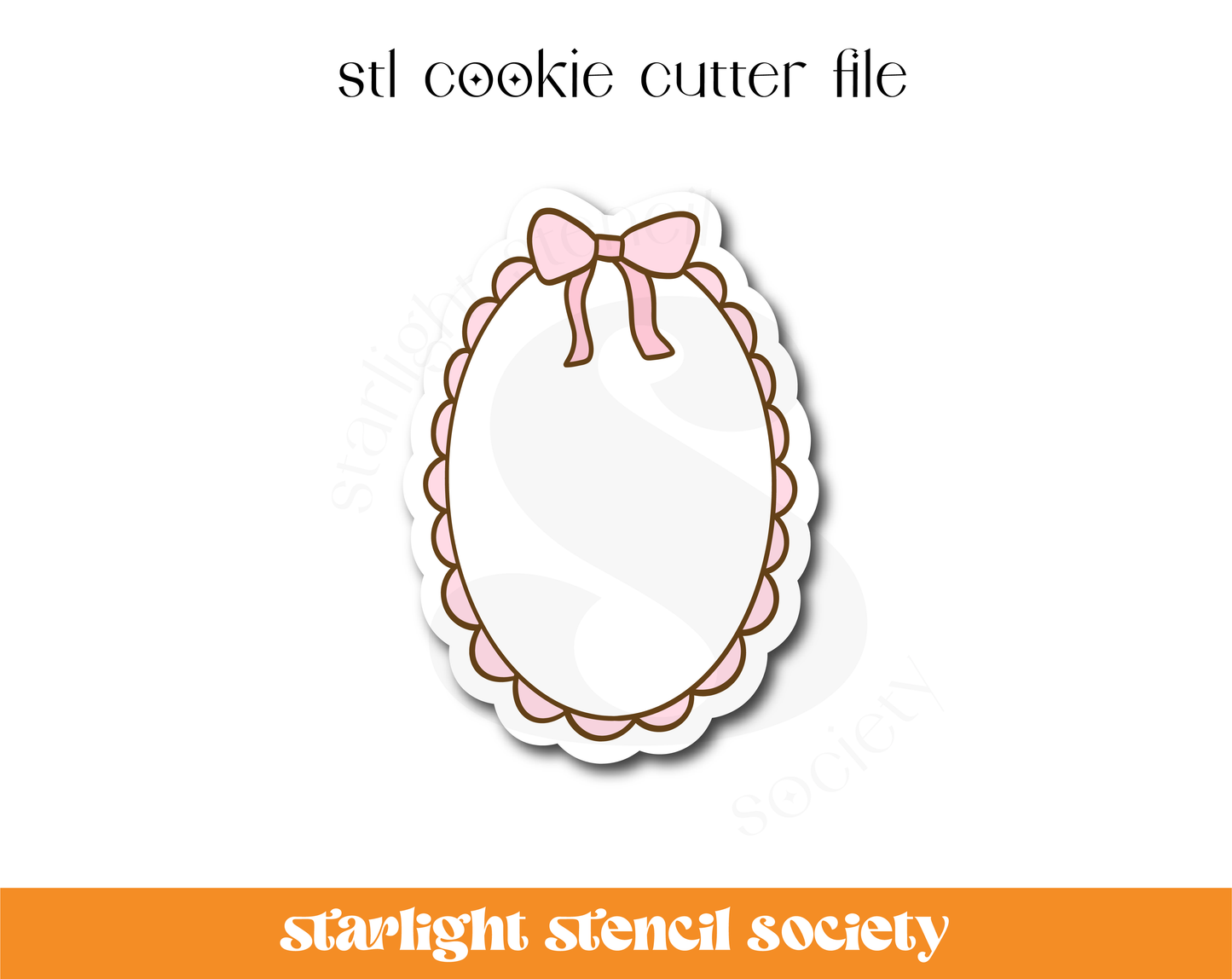 Bow Frame 2 STL Cookie Cutter File