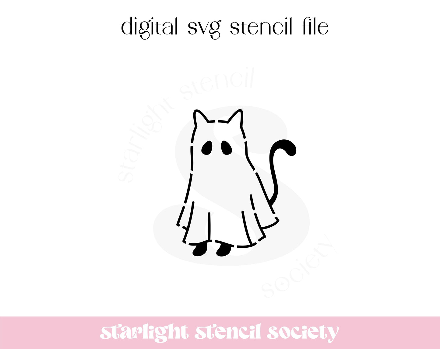 Cat Ghost PYO SVG File