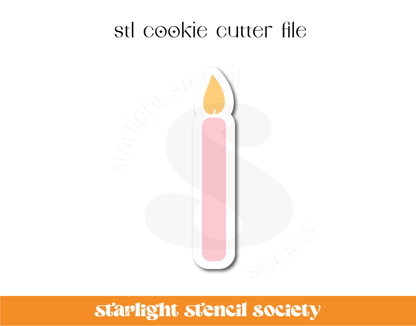 Candle STL Cookie Cutter File