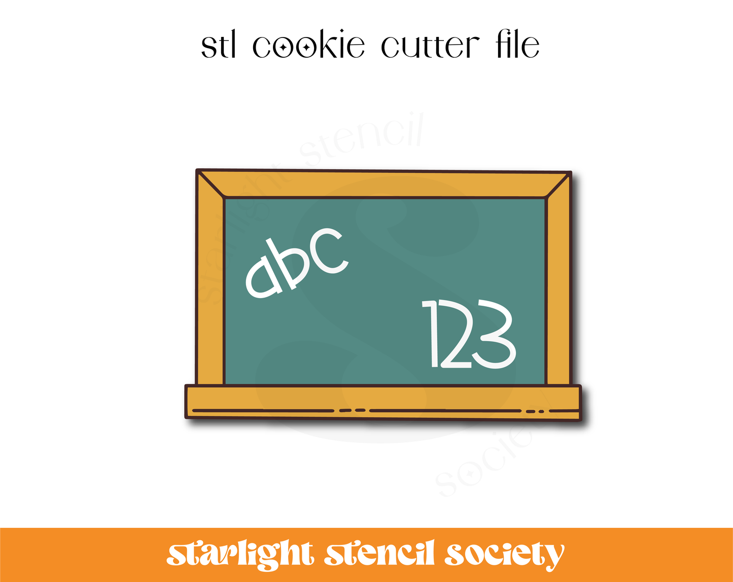 Chalkboard STL Cookie Cutter File