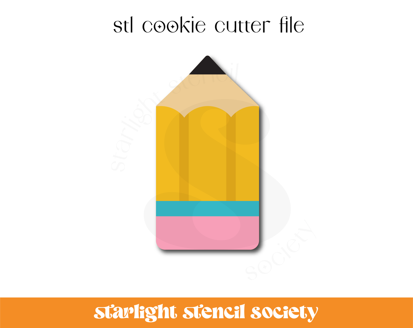 Chubby Pencil STL Cookie Cutter File