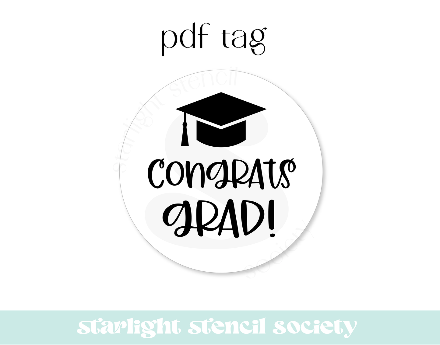 Congrats Grad PDF Tag
