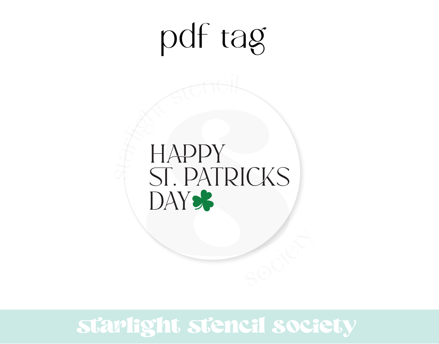 Happy St. Patricks Day PDF Tag