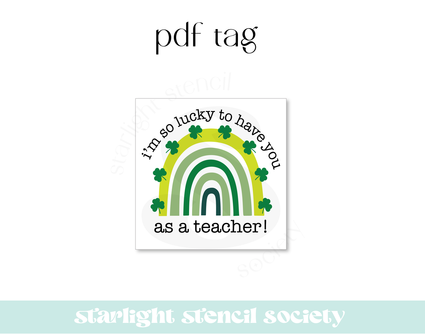 Lucky to have you as a teacher Square PDF Tag