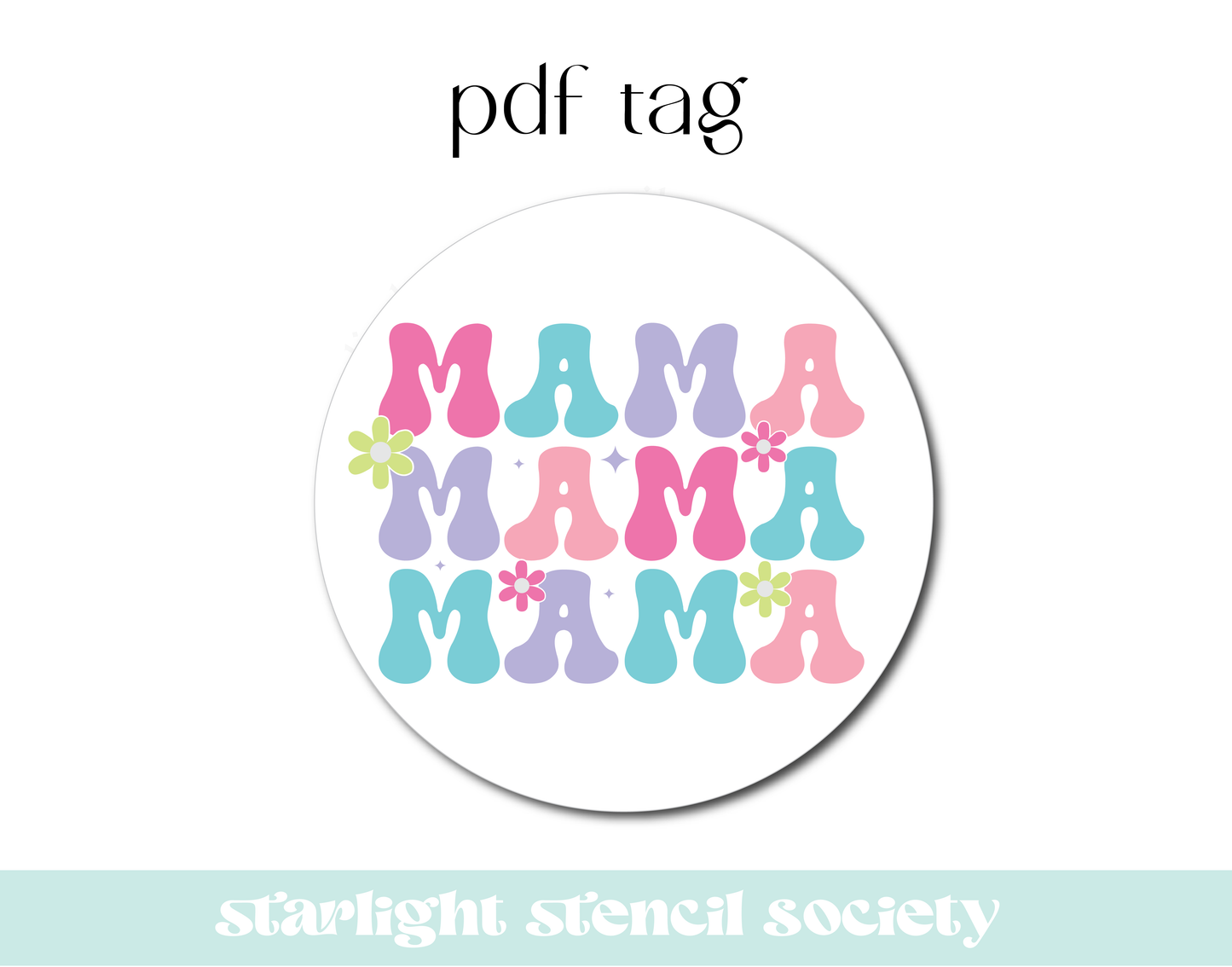 Groovy Mama Circle PDF Tag