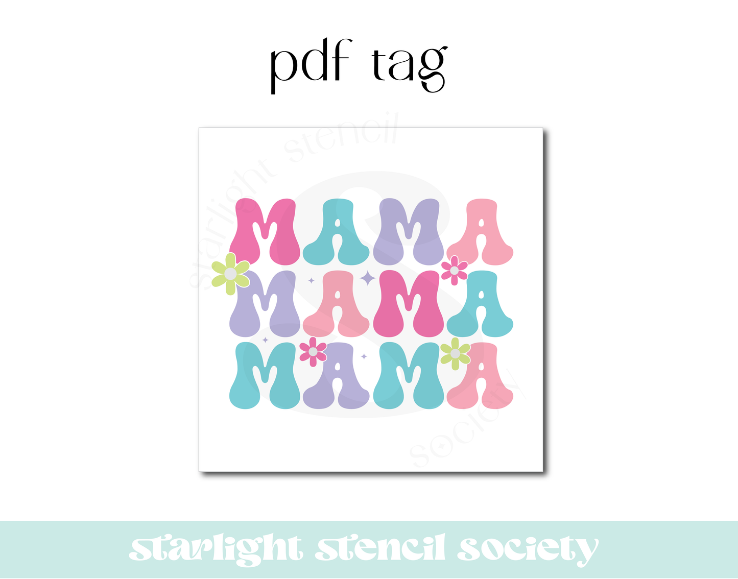 Groovy Mama Square PDF Tag