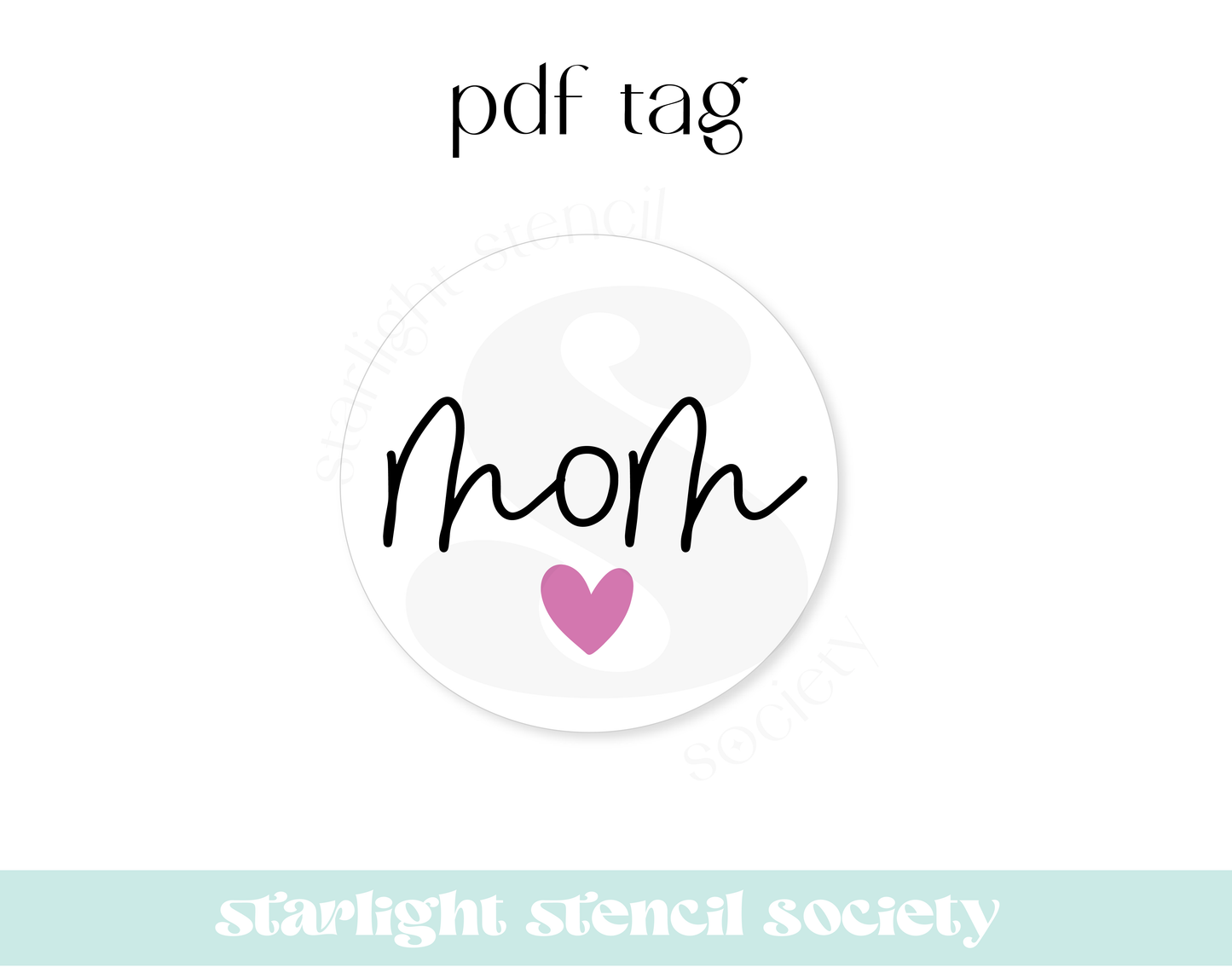 Mom Heart PDF Tag