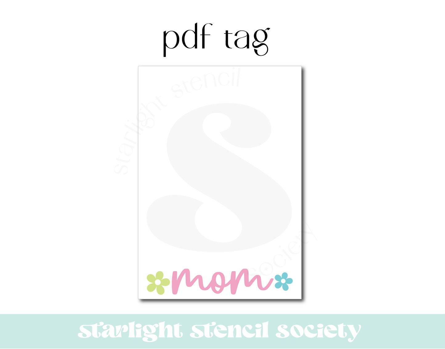 Mom Daisy Cookie Card PDF Tag