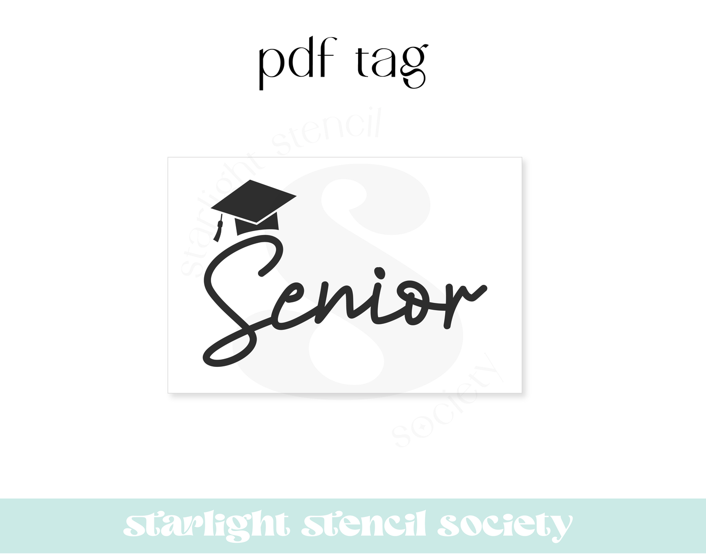 Senior Rectangle PDF Tag