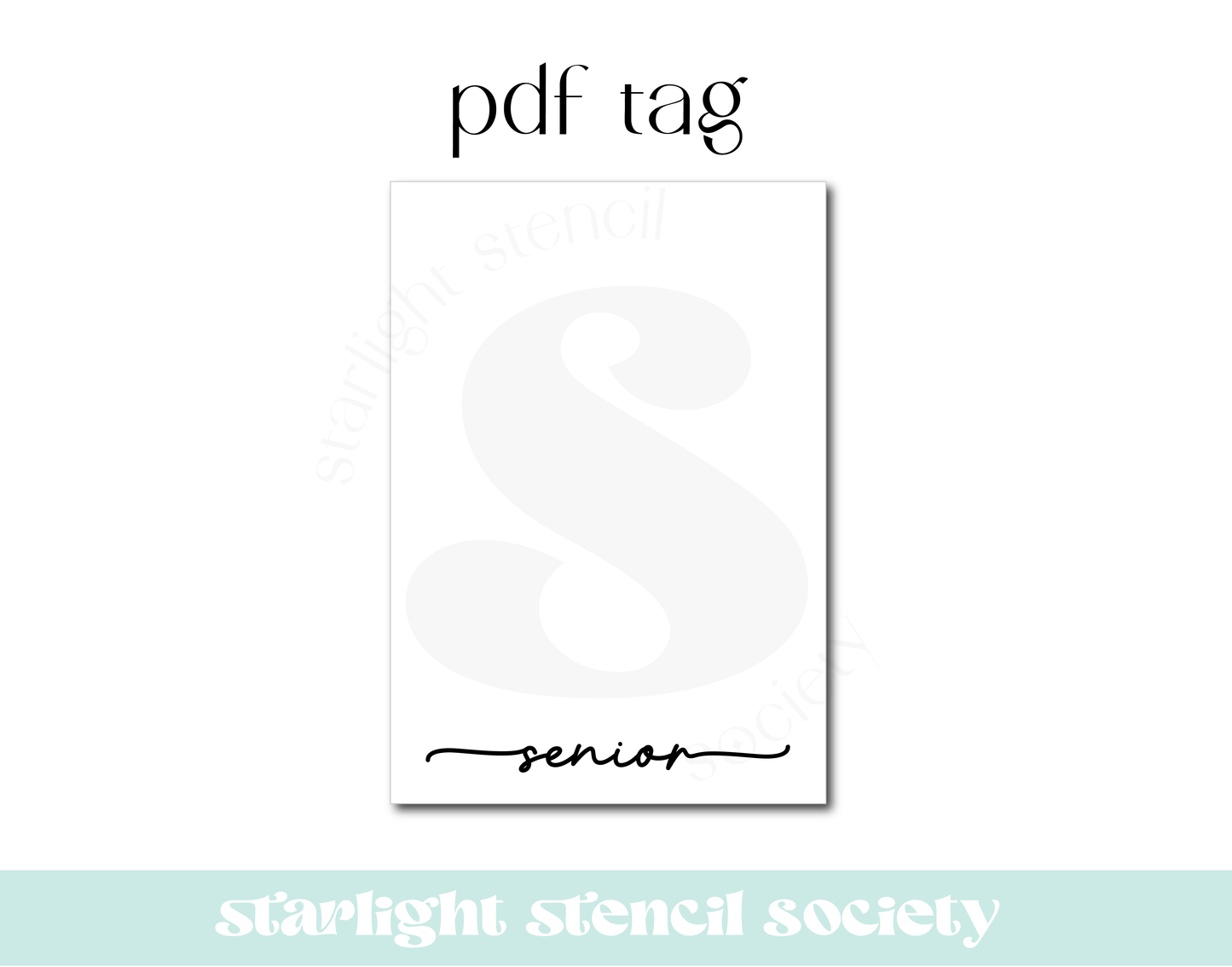 Senior Cookie Card PDF Tag
