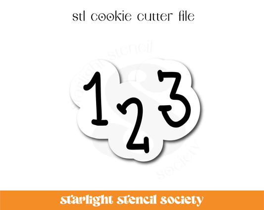 123 STL Cookie Cutter File