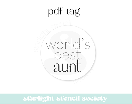 Worlds Best Aunt PDF Tag