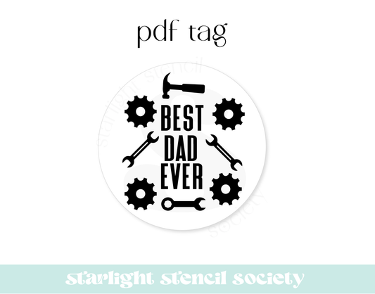 Best Dad Ever Tools PDF Tag