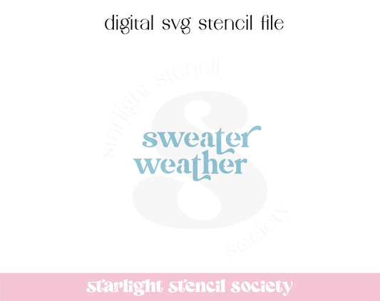 Sweater Weather Retro SVG File
