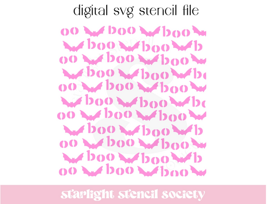 Boo Bats Lowercase SVG File