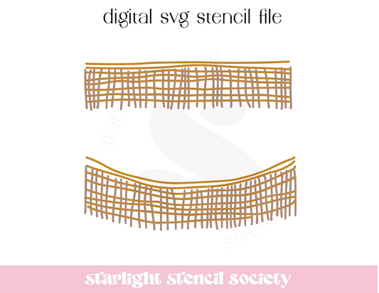 Burlap 2 part SVG File