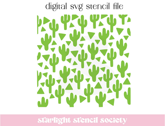 Cactus Triangle Scatter SVG File