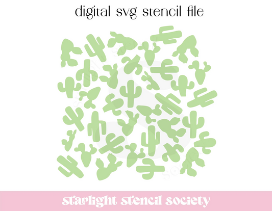 Cactus Scatter SVG File