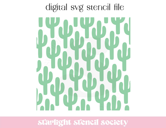 Diagonal Cactus SVG File