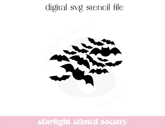 Flying Bats SVG File