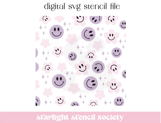 Groovy Floral 3 part SVG File