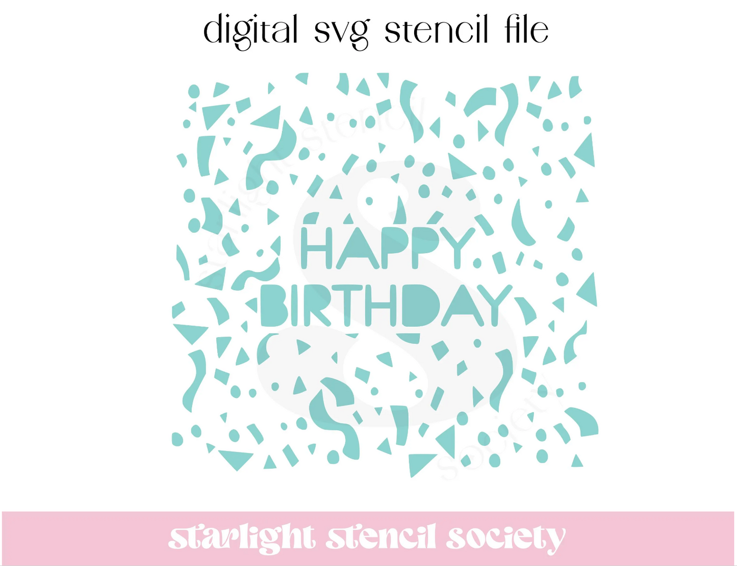 Happy Birthday Confetti SVG File