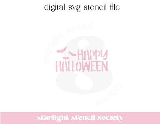 Happy Halloween Bats SVG File
