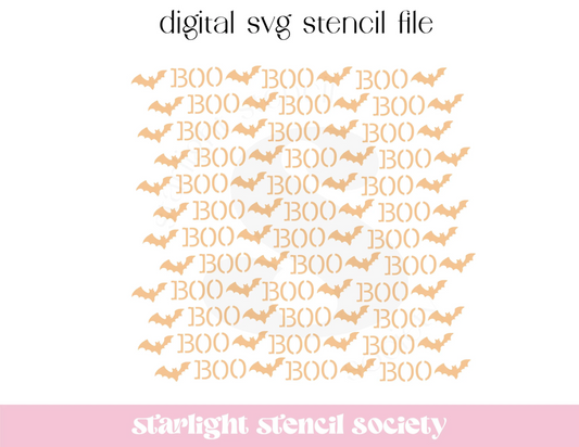 Boo Bats Repeated SVG File