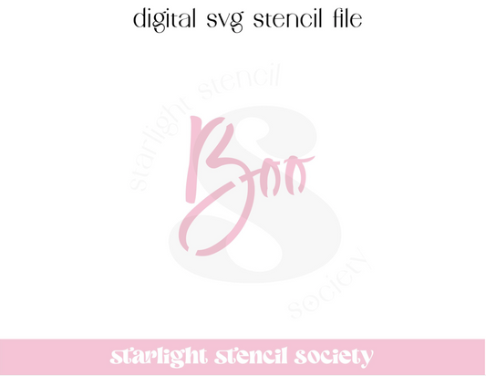 Boo Cursive SVG File