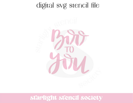Boo to you Cursive SVG File