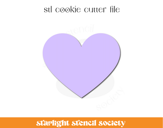 Basic Heart STL Cookie Cutter File