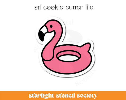 Flamingo Floaty STL Cookie Cutter File