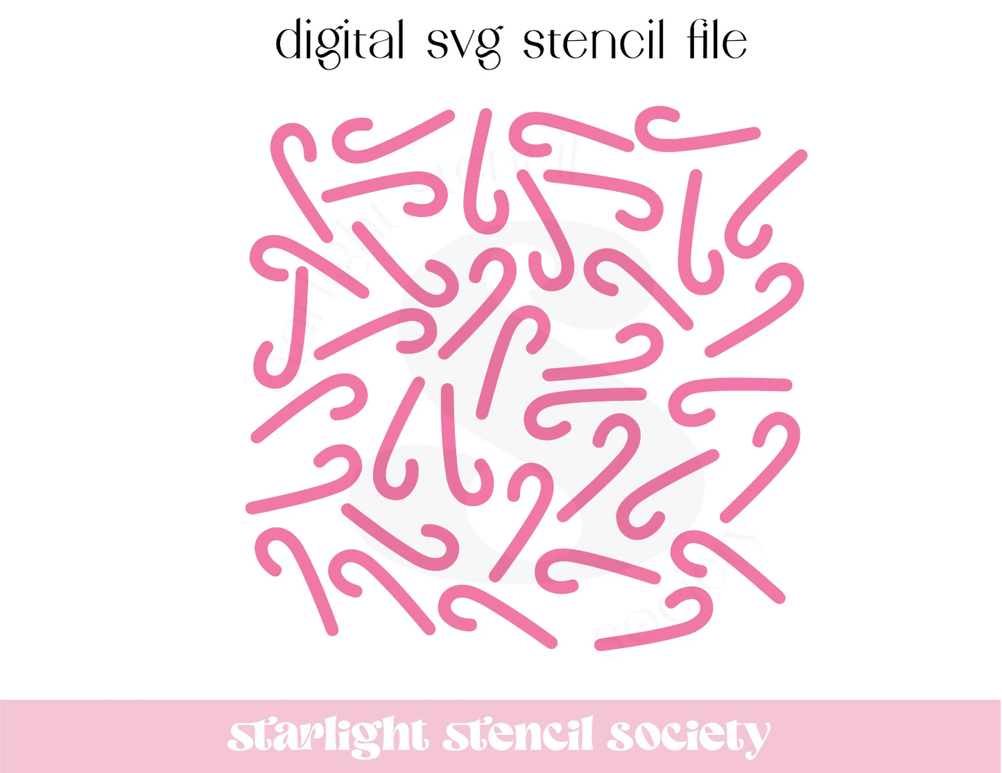Candy Cane Scatter SVG File