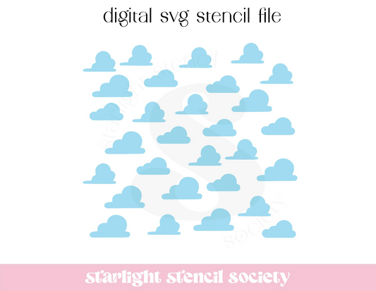 Cloud Rows SVG File