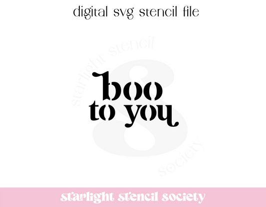 Boo to you Retro SVG File