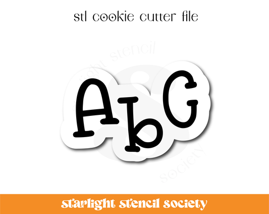 ABC STL Cookie Cutter File