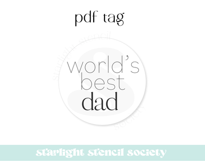 Worlds Best Dad PDF Tag