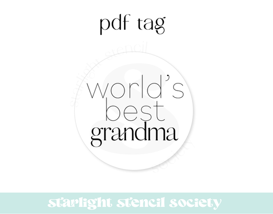 Worlds Best Grandma PDF Tag