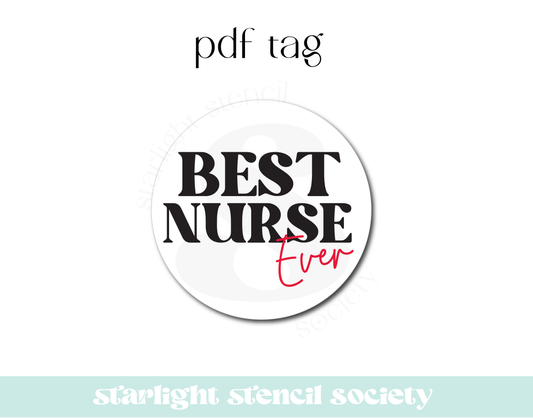 Best Nurse Ever PDF Tag